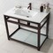 Fauceture VWP3722B5 37-Inch Ceramic Console Sink (1-Hole), White/Oil Rubbed Bronze VWP3722B5 - alternate 3